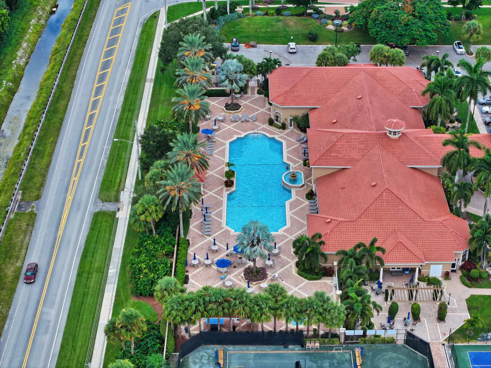 Commercial clubhouse aerial photography