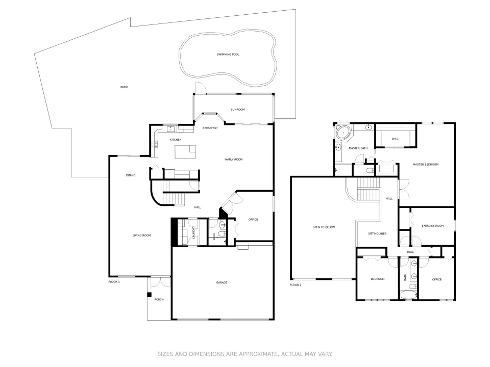 2D floor plan for real estate listing