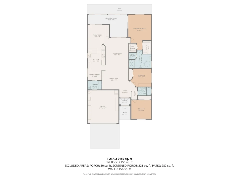 2D floor plan with dimensions, Delray Beach