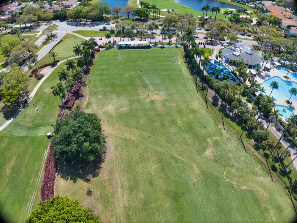 Driving range aerial, Boca Raton country club