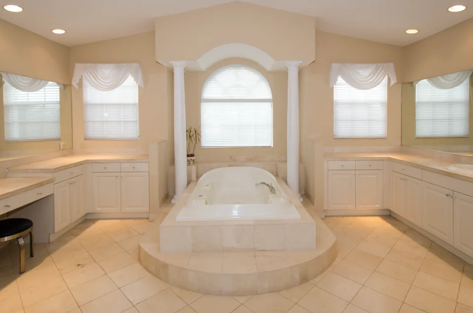 Primary bathroom interior photography