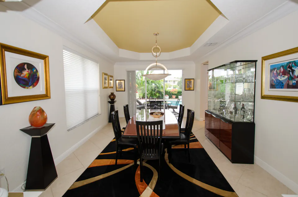 Formal dining room interior photography
