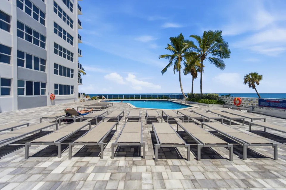 Oceanfront pool deck, Galt Ocean Drive