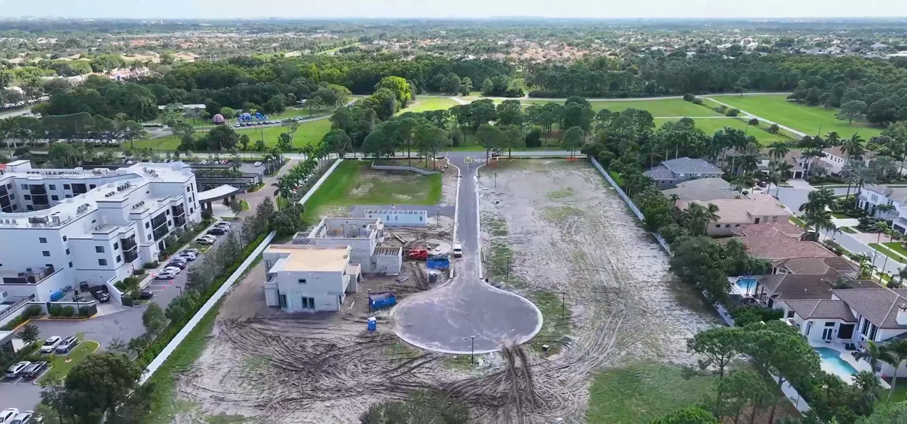 The Estates at Morikami Park Road — development aerial film