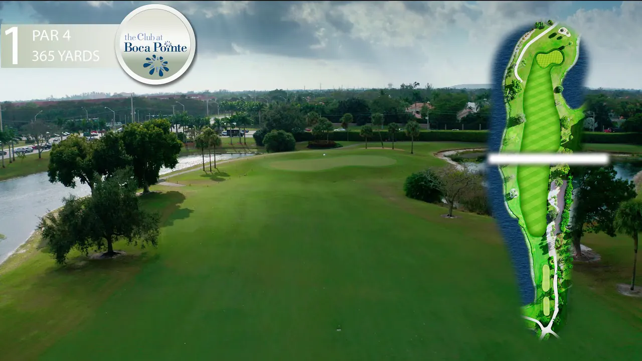 The Club at Boca Pointe — Hole 1 flyover