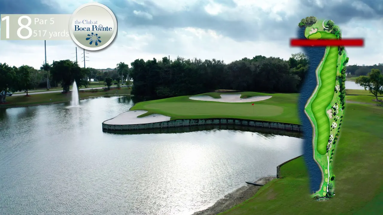 The Club at Boca Pointe — Hole 18 flyover